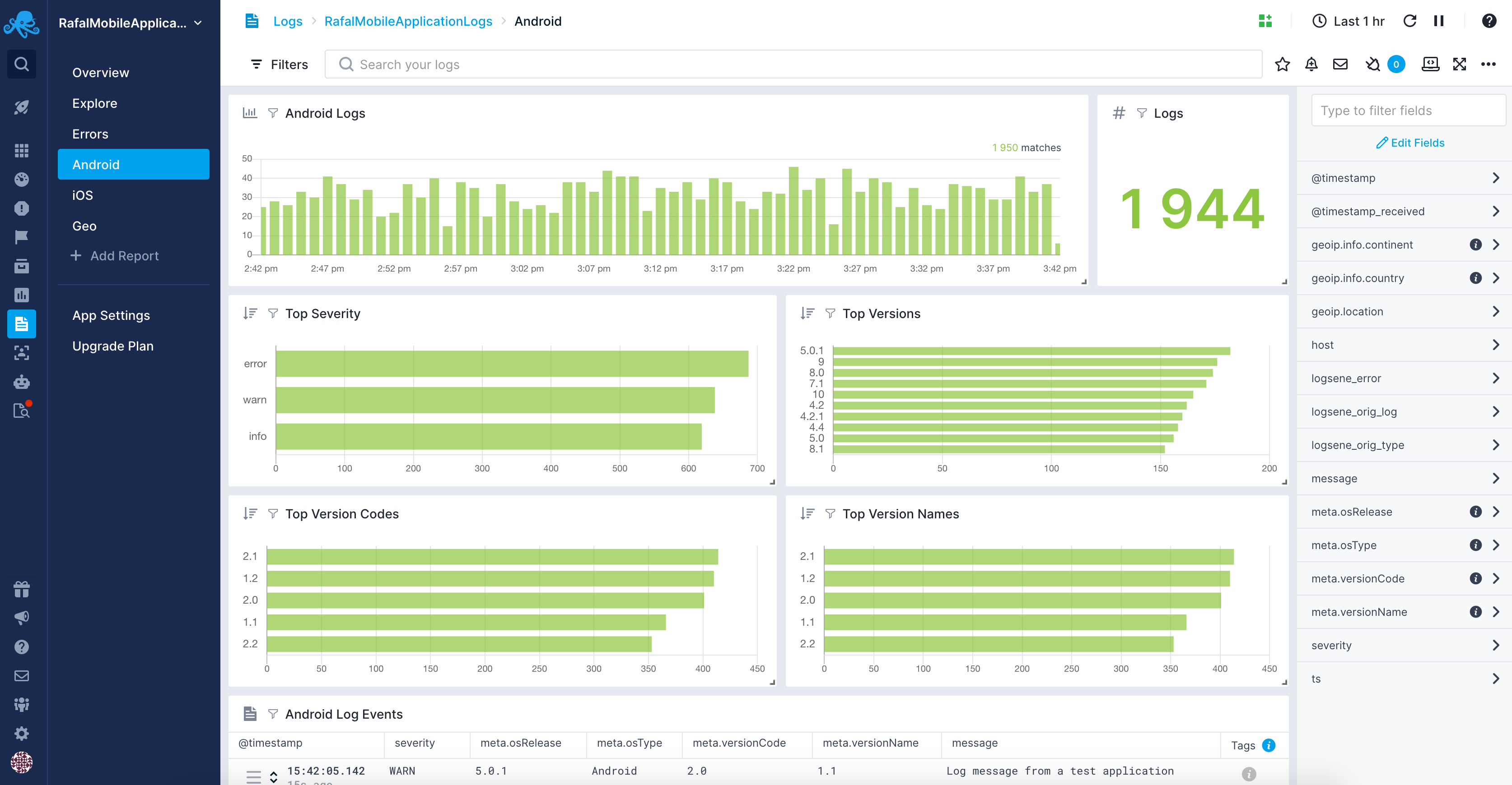 Mobile Logs Android