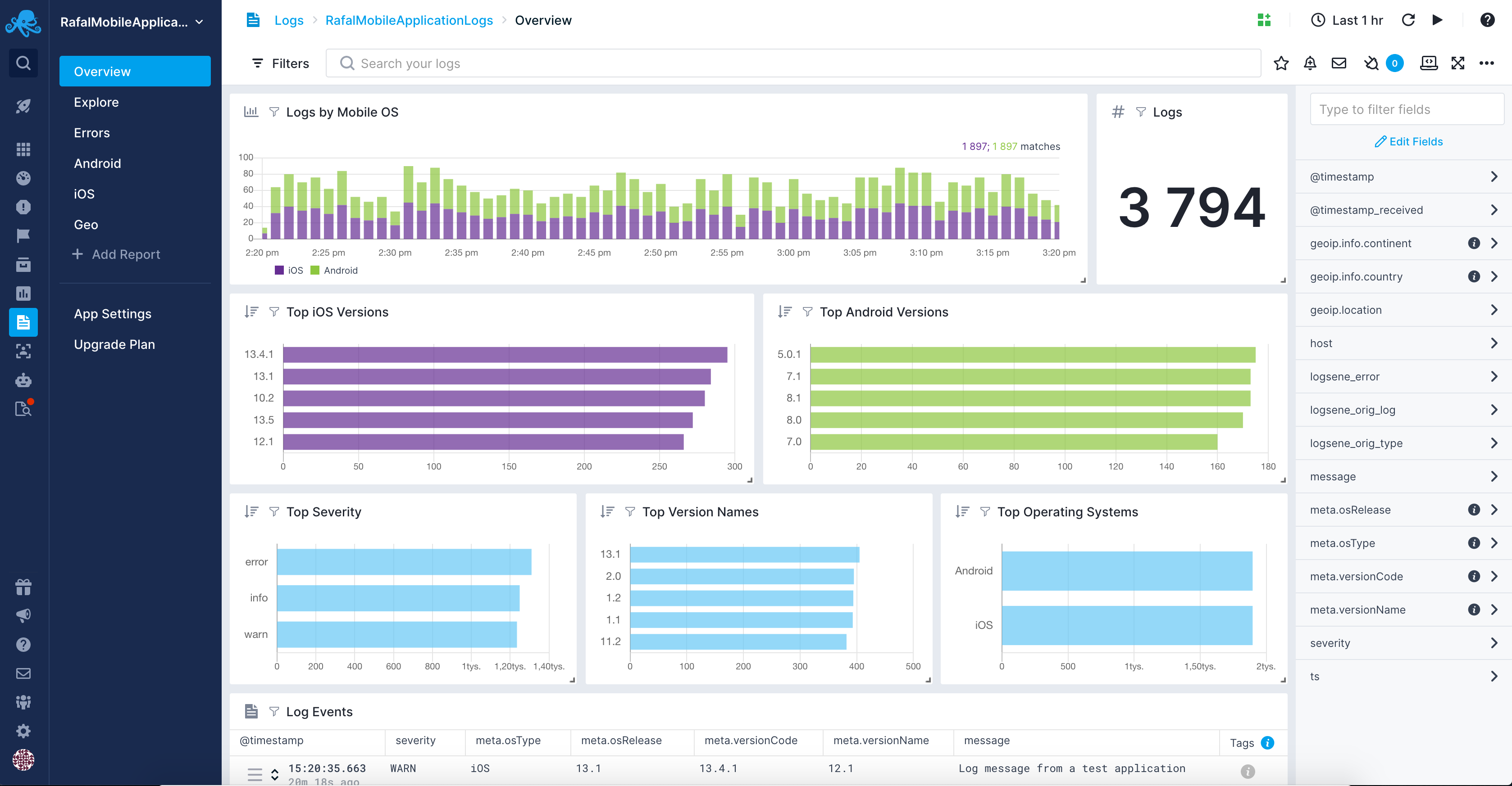 Mobile Logs Overview