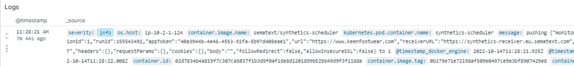 Sematext Cloud Logs Guide - Comfortable Density