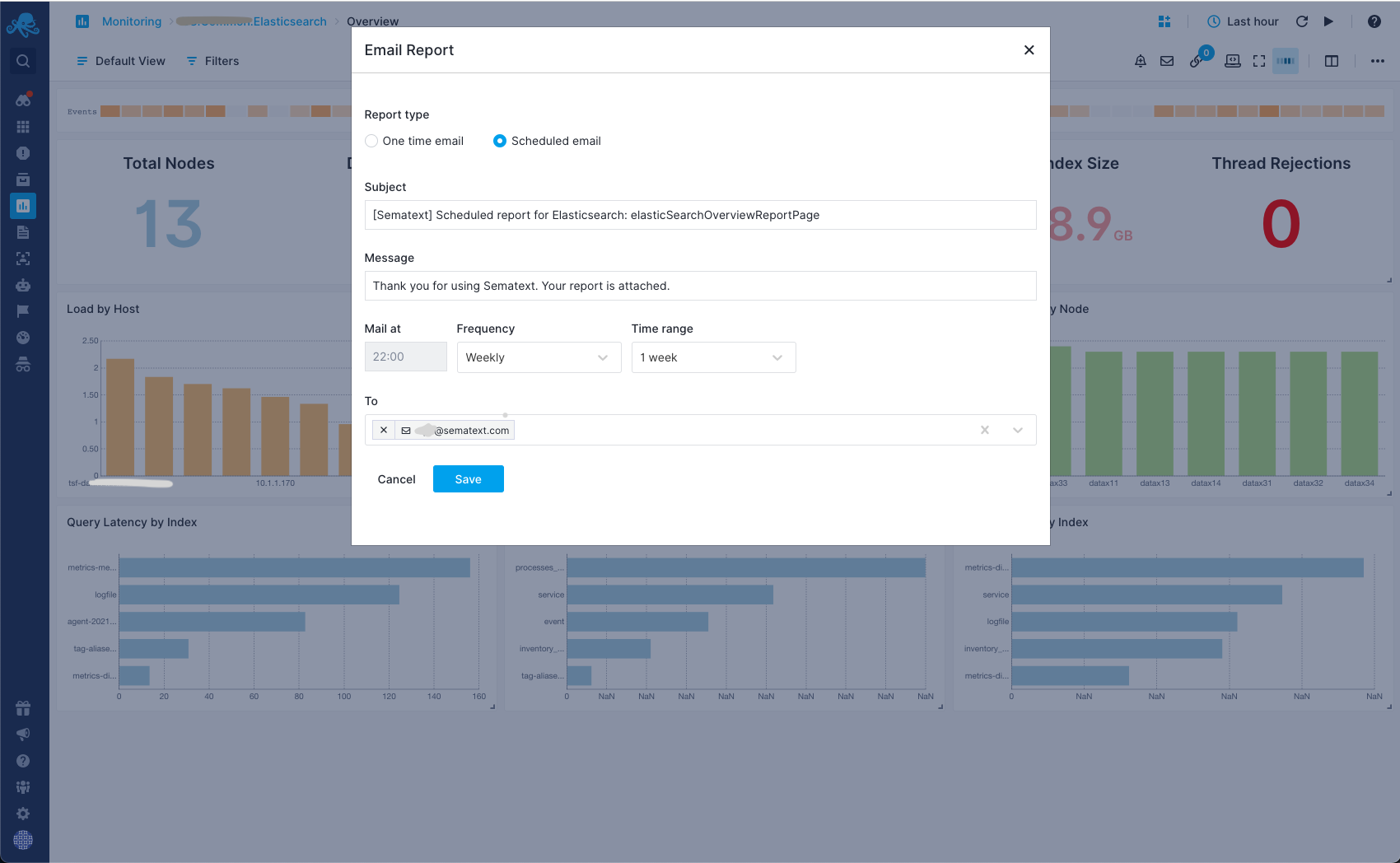 Scheduled Reports Settings