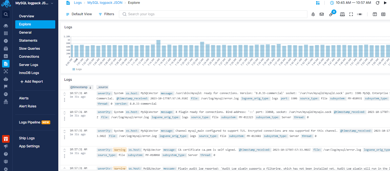 MySQL Explore Report