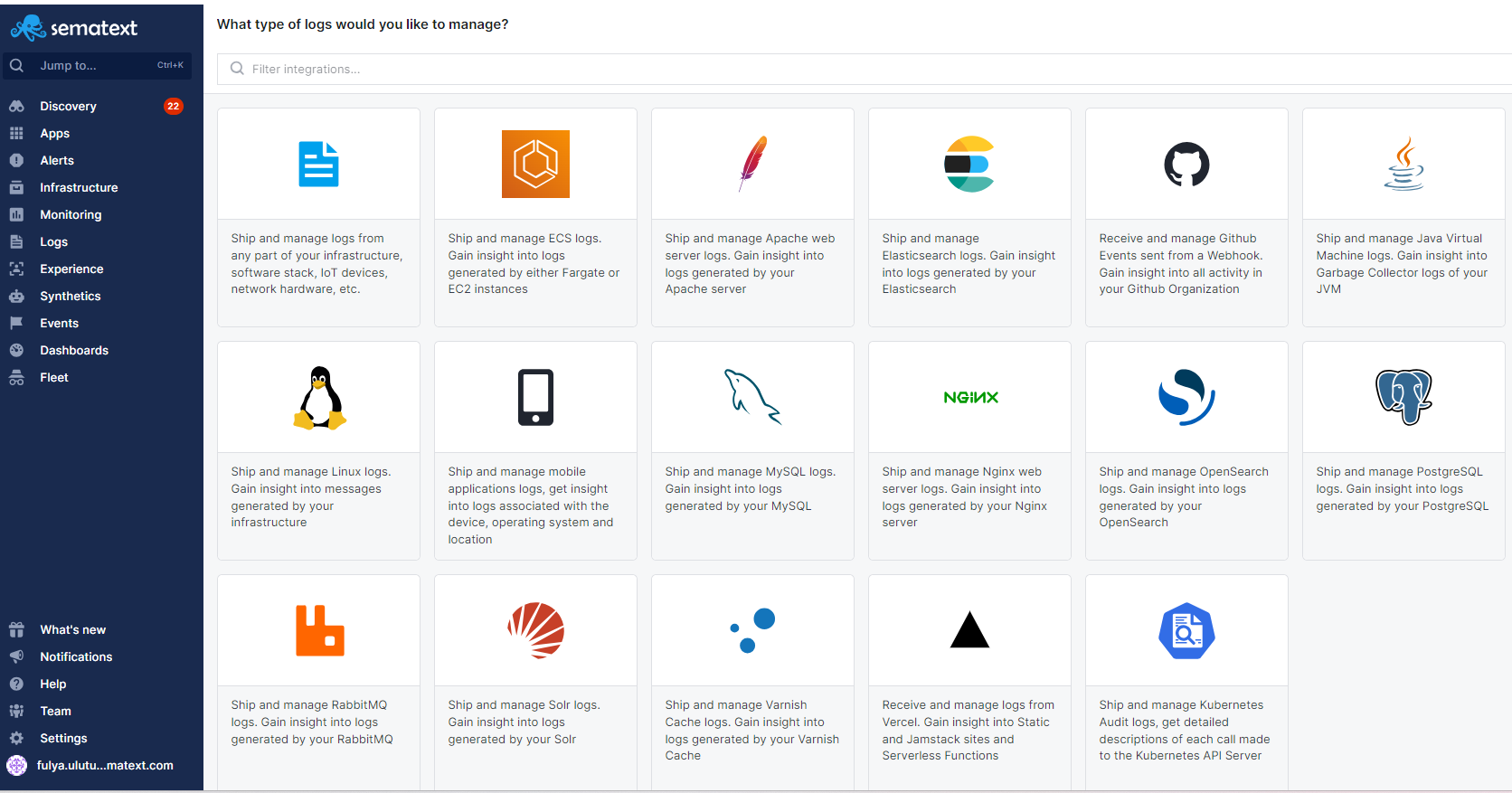 Logs Integrations