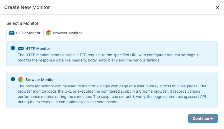 Create First Monitor