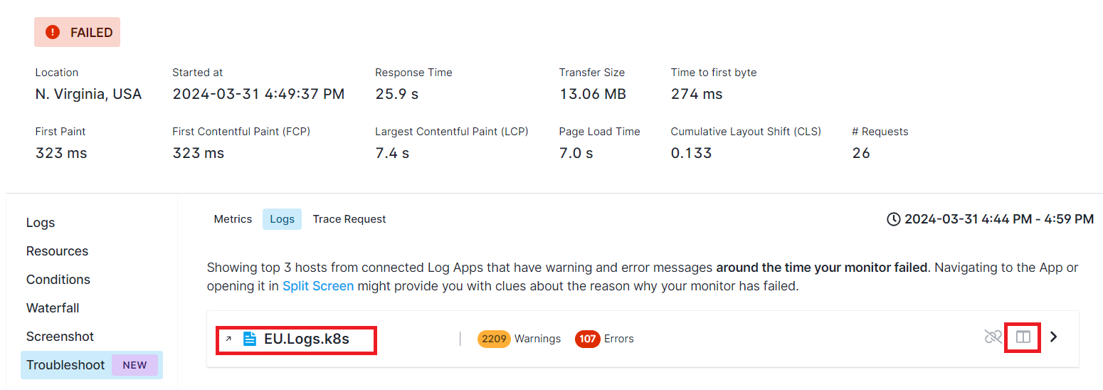 Logs App Actions